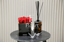 Charger l&#39;image dans la galerie, eternelles-roses-eternelles-box-floart-maroc-fleuriste-cadeau-corporate-flower-box-red-rouge-white-yellow-cloche-sous-cloche Red roses 
