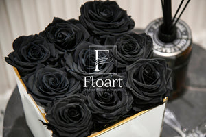 eternelles-roses-eternelles-box-floart-maroc-fleuriste-cadeau-corporate-flower-box-red-rouge-white-yellow-cloche-sous-cloche black rose 