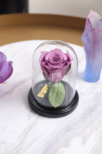 Charger l'image dans la galerie, fleurs séchées livraison cadeau cadeaux arrangement florale lys rose éternelle rose rouge fleuriste casablanca créations florales design floral décoration maison événements fleur éternelle rose immortelle éternelle rose rouge fleuriste sous cloche amour Mauve