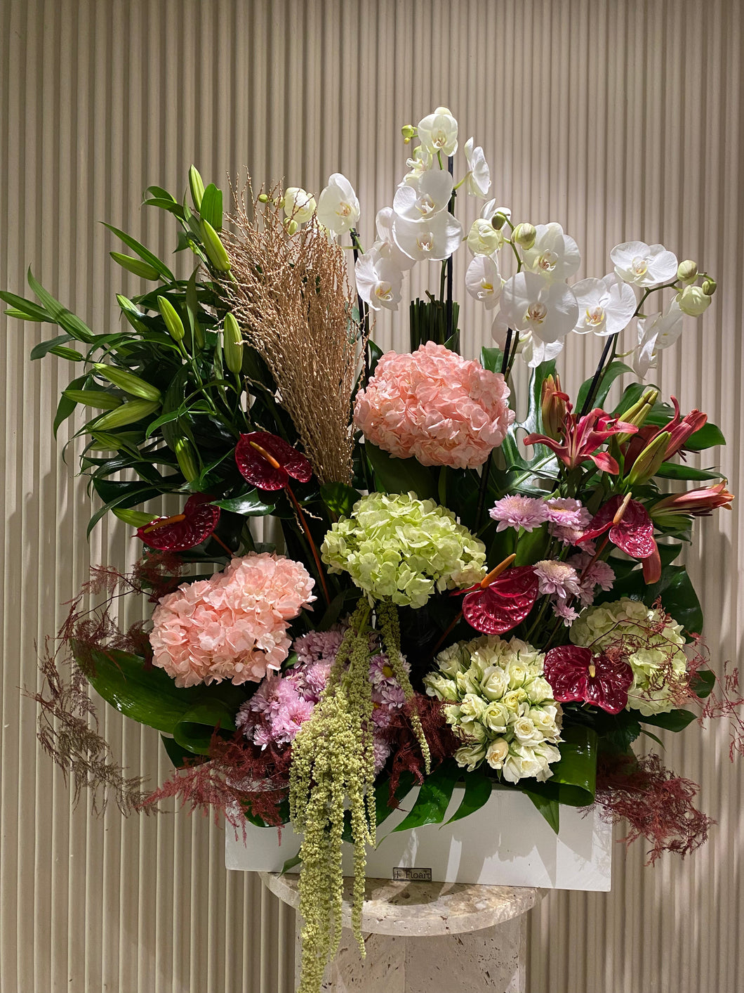 Fleurs séchées orange vase bouquet de fleurs cadeaux livraison partout au maroc composition florale séchée Fiancaille mariage wedding 